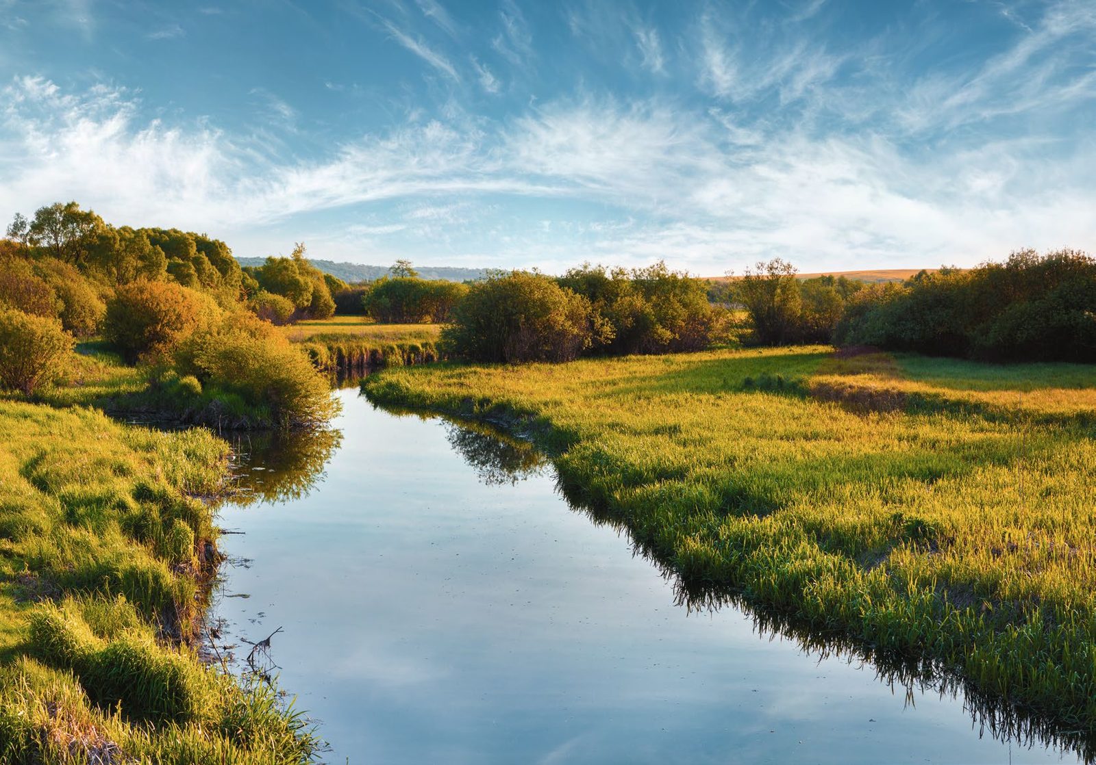 Naturlandschaft mit Auen nahe Nürnberg-Reichelsdorf